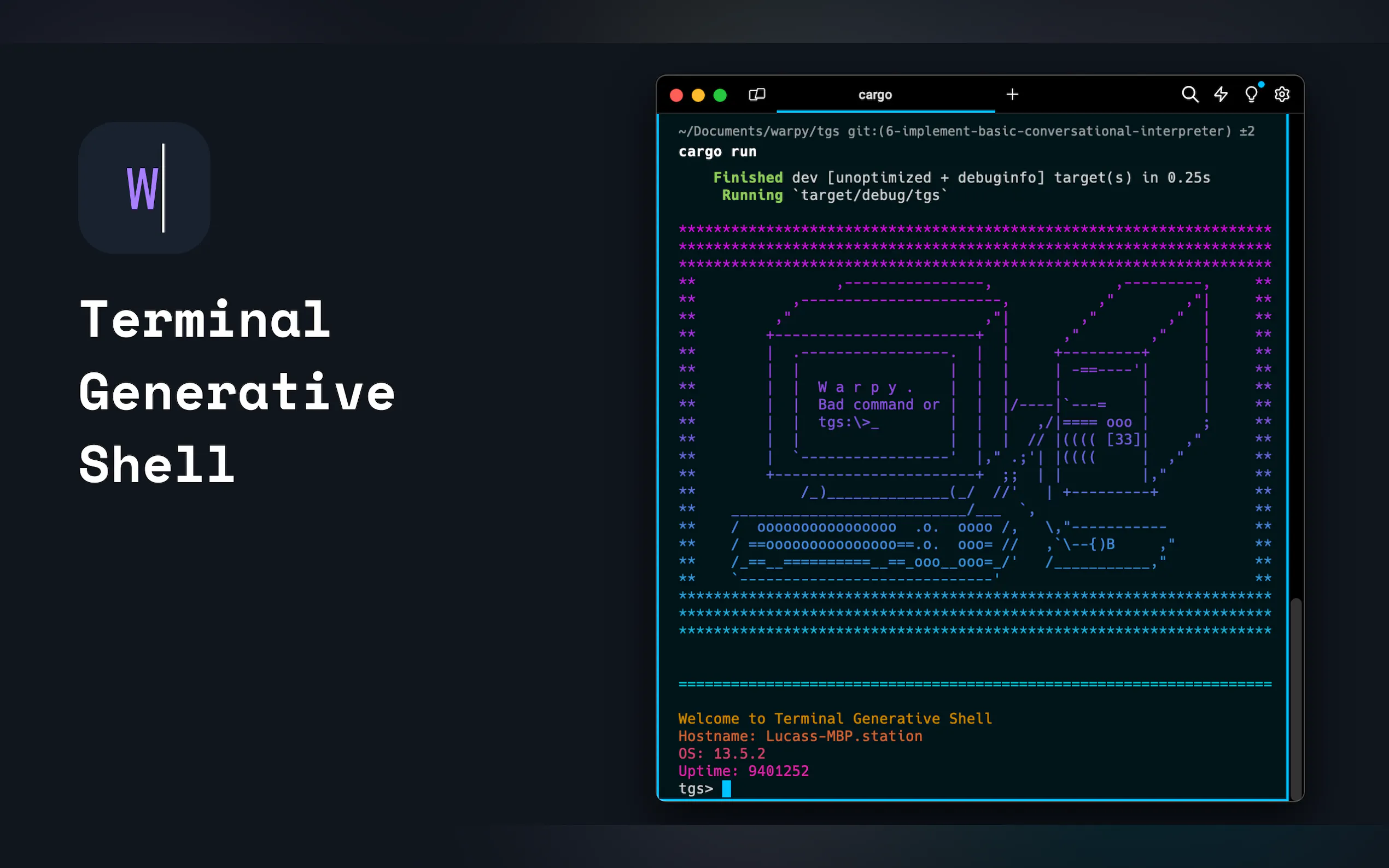 Warpy: Terminal Generative Shell