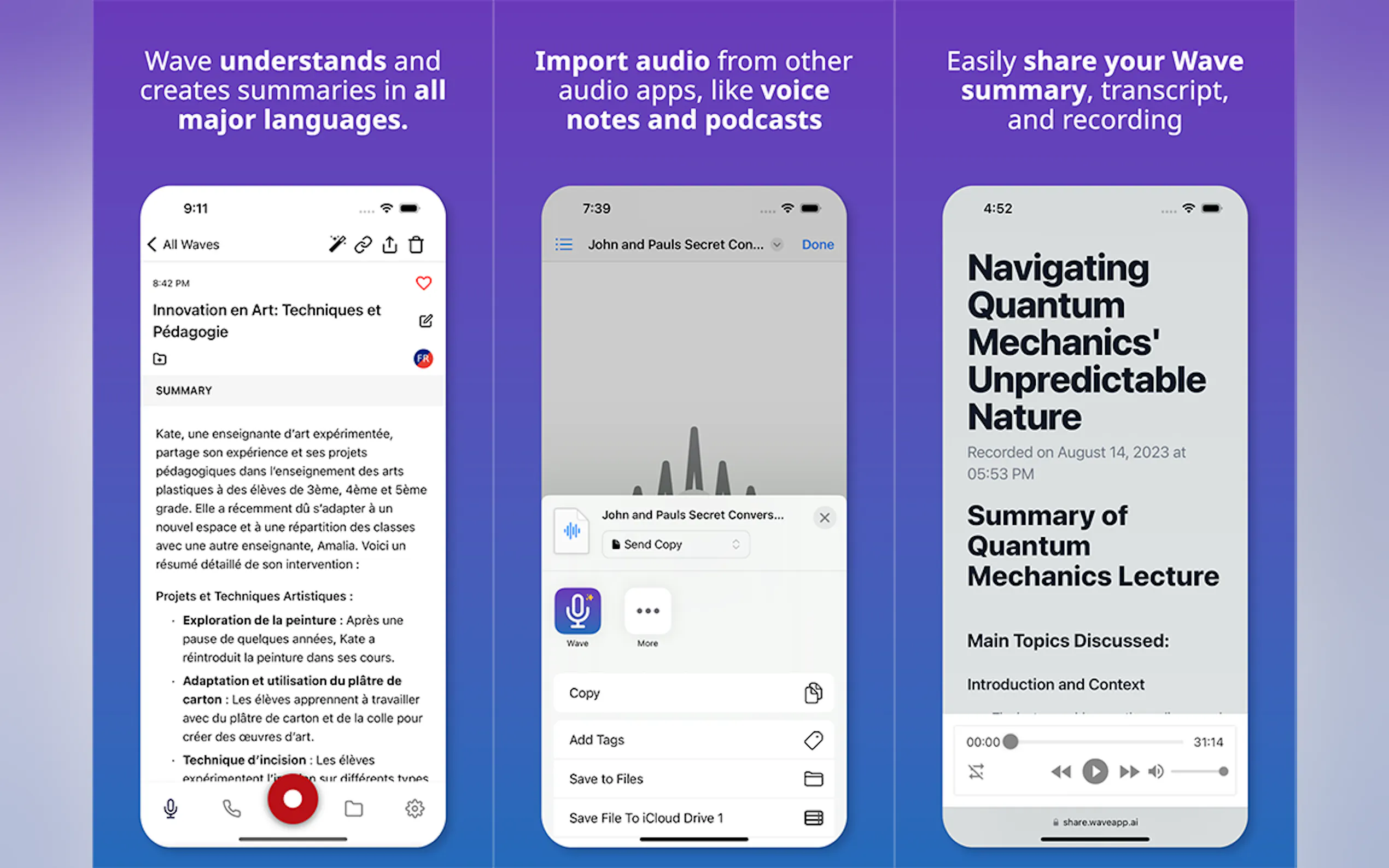 Screenshot 3 of Wave AI Note Taker