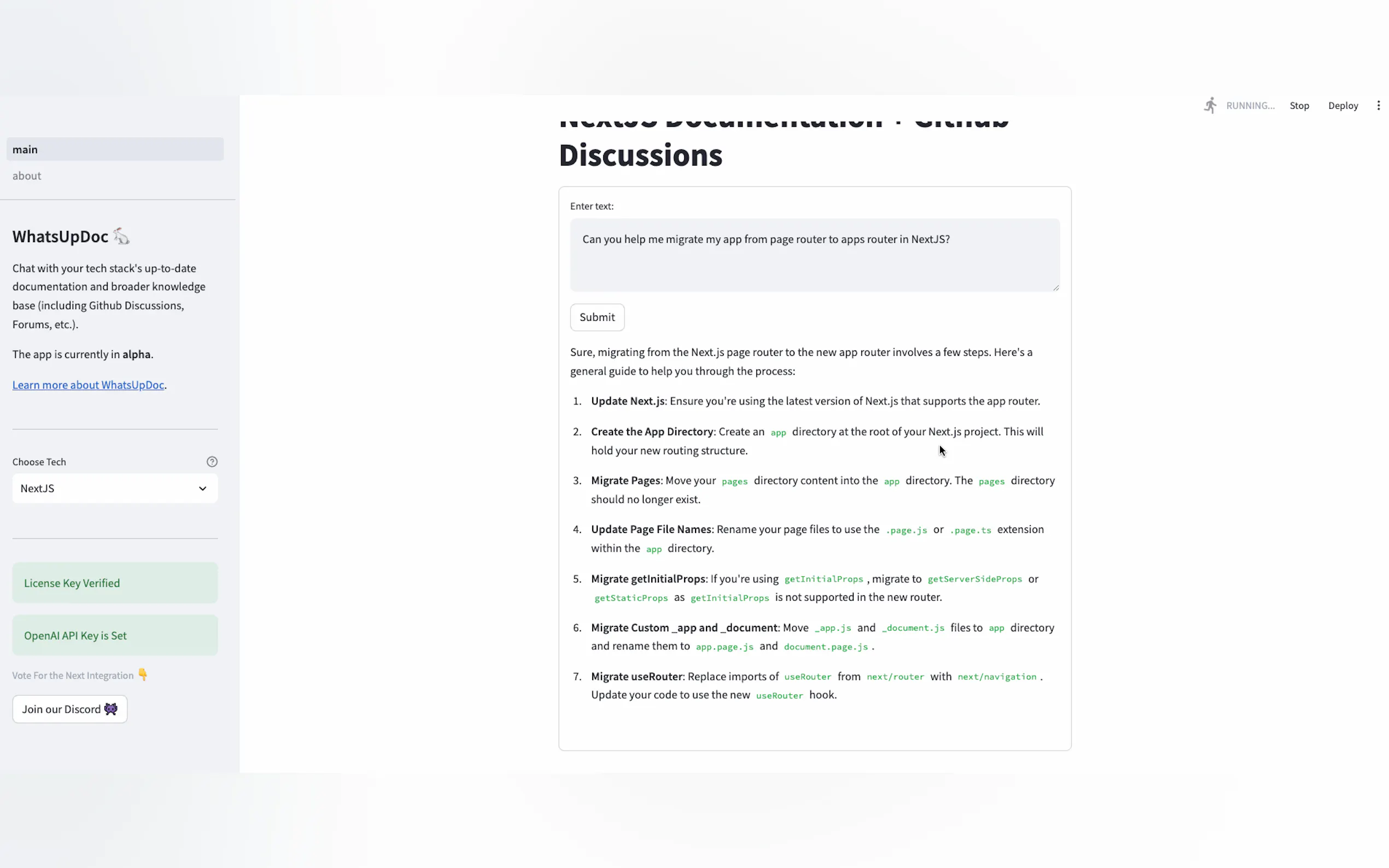 Screenshot 2 of WhatsUpDoc 