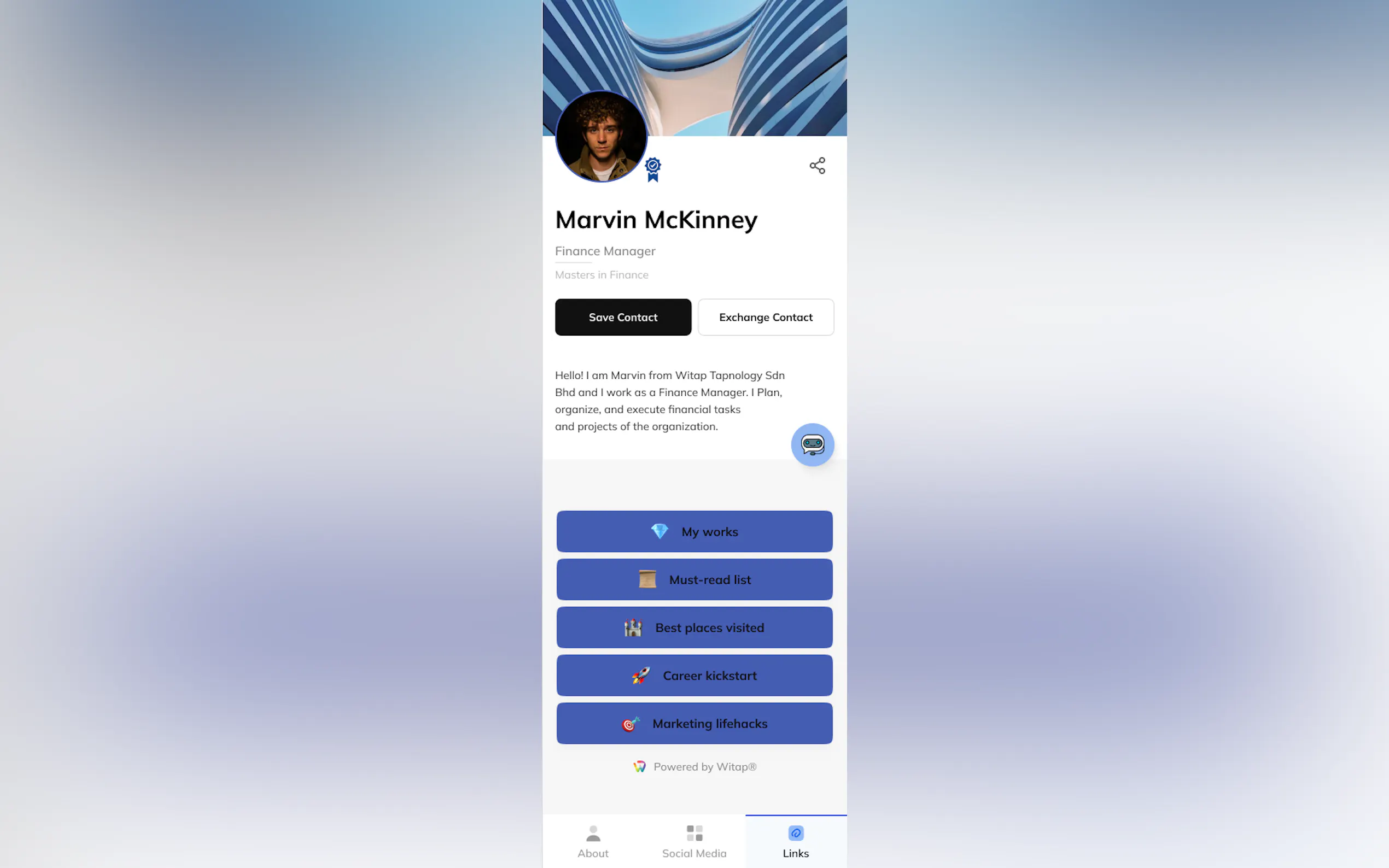 Screenshot 3 of Witap Contactless Business Card