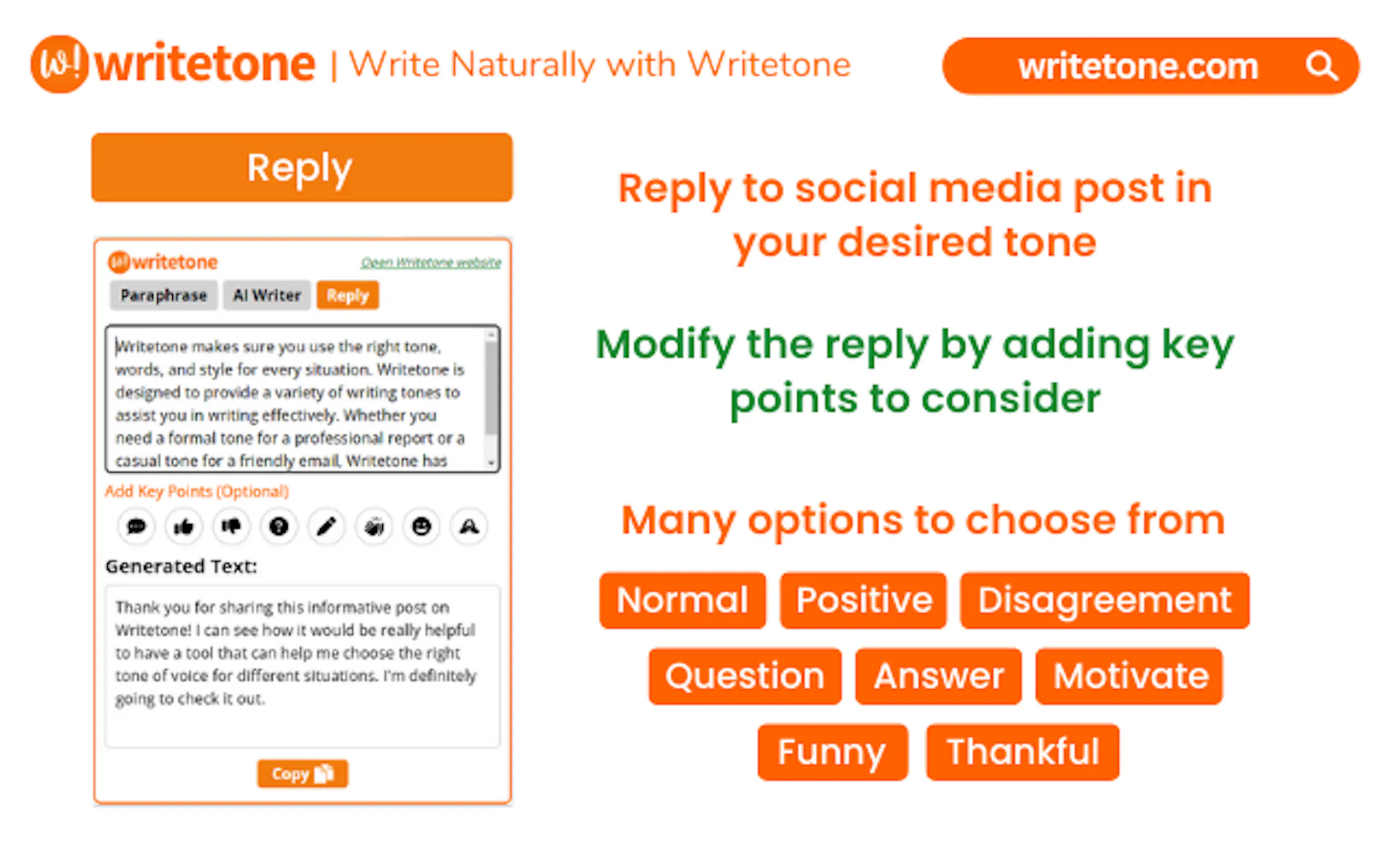 Screenshot 2 of Writetone: AI Writing Assistant 