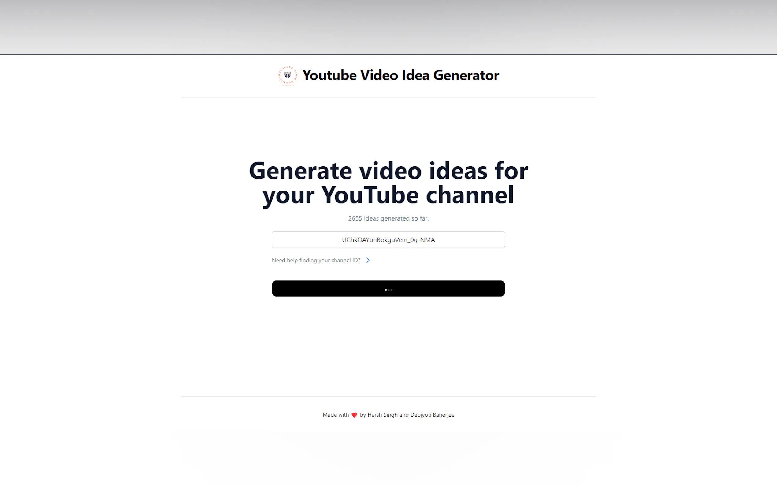 Youtube Video Ideas Generator