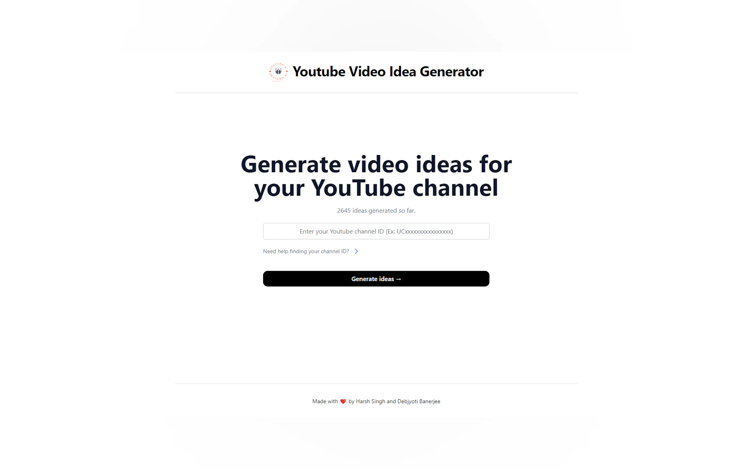 Screenshot 2 of Youtube Video Ideas Generator