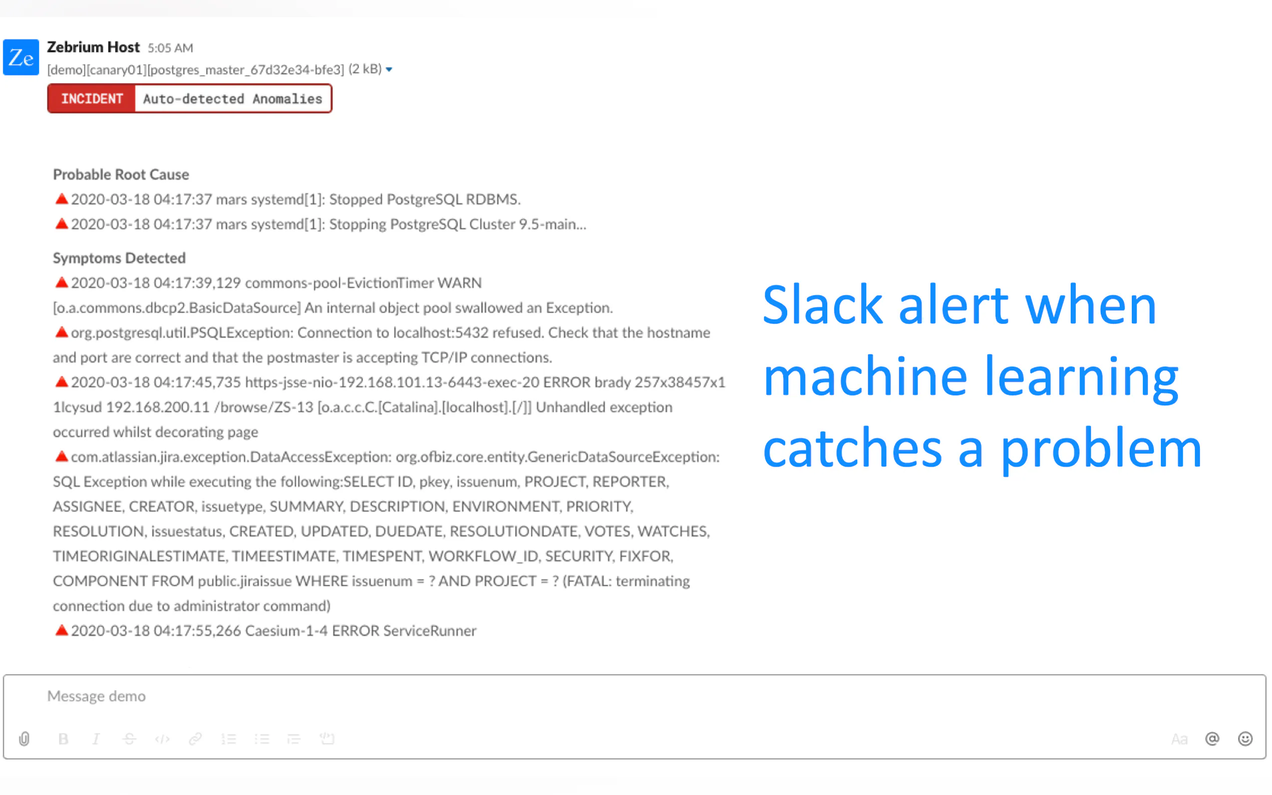 Screenshot 6 of Zebrium Autonomous Monitoring